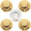 image:imageFunky Junque Bridal Straw Sun Hat Embroidered Bachelorette Party  Woven paper straw bridal hat with embroidered cursive sayings for beach outings bachelorette parties amp sunny days5 Pack 1 Bride WhiteGold  4 Bride Tribes