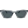 image:imageFunky Junque Cat Eye Sunglasses Trendy Retro Womens Shades  Lightweight cat eye sunglasses with slim retro frames for beach days pool parties festivals amp everyday styleGrey Crystal FramesLt Grey Lenses