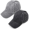 image:imageFunky Junque Criss Cross Ponytail Cap Messy Bun Distressed Baseball Hat  Ponytail messy bun baseball cap for women with crisscross elastic bands for beach gym gardening sporting events amp work2 Pack  Basketweave Black  Grey
