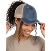 Beige Mesh - Navy (Distressed)