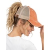 Beige Mesh - Burnt Orange (Distressed)