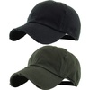 2 Pack - Black & Olive (Distressed)