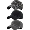 3 Pack - Black  Charcoal  Black Camo (Distressed)