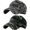 2 Pack - Camo Green & Camo Black (Distressed)