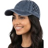 image:imageFunky Junque Distressed Washed Baseball Cap Vintage Cotton Dad Hat  Soft cotton dad hat with 6 panel eyelet design for the beach pool music festivals concerts amp barbecuesBasketweave Navy