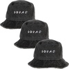 image:imageFunky Junque Embroidered Bridal Bucket Hat  Lightweight Cotton Bucket Hat with Sun Protection Beach Festival and Sun Reversible Bucket Hats for Women3 Pack Squad  Black