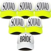 6 - 1 Bride (White) & 5 Squad (Neon Yellow/White)