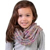 image:imageFunky Junque Girls Scarves 100 Acrylic Knit Kids Infinity Scarf Toddler Balaclava Neck Warmer Winter Circle GaiterPink  Yellow  Hot Pink  Teal  4 Tone Mix