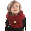 image:imageFunky Junque Girls Scarves 100 Acrylic Knit Kids Infinity Scarf Toddler Balaclava Neck Warmer Winter Circle GaiterRed