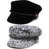 image:imageFunky Junque Greek Fisherman Newsboy Cap Cotton Captains Bakerboy Hat  Breathable cotton fisherman cap with flat round top for everyday style sun protection travel amp timeless looks2 Pack  Corduroy  Black  Leopard  BlackGrey