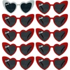 image:imageFunky Junque Heart Shaped Sunglasses Women Fashion Eyewear  Sturdy plastic heart shaped sunglasses with playful frames for bachelorette parties girls night out amp photos10 Pack  1 White Bride  9 Red Babe