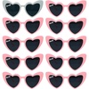 image:imageFunky Junque Heart Shaped Sunglasses Women Fashion Eyewear  Sturdy plastic heart shaped sunglasses with playful frames for bachelorette parties girls night out amp photos10 Pack  1 White Bride  9 Pink Squad