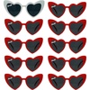 image:imageFunky Junque Heart Shaped Sunglasses Women Fashion Eyewear  Sturdy plastic heart shaped sunglasses with playful frames for bachelorette parties girls night out amp photos10 Pack  1 White Bride  9 Red Squad