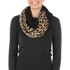 image:imageFunky Junque Infinity Scarf for Women  Oversized Chunky Cable Knit Warm Winter Womens Infinity Neck Scarves Circle Wrap1 Leopard Print  Black