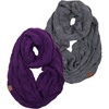 2 Pack - Charcoal & Dark Purple