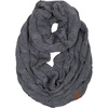 image:imageFunky Junque Infinity Scarf for Women  Oversized Chunky Winter Scarf Colorful Fall Scarves Soft Sweater Wrap Cozy StyleMelange Grey