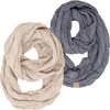 image:imageFunky Junque Kids Winter Scarf  Toddler Girl Neck Warmer Baby Infinity Scarf Warm Balaclava for Kids Soft Girls Scarves2 Pack  Solid Heather Grey  Solid Beige