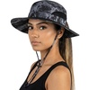image:imageFunky Junque Ponytail Messy Bun Sun Hat UPF 50 Mesh Bucket Cap  Lightweight mesh ponytail bucket hat with openback hole for hiking running gardening beach amp fishingBlackBlack Camo