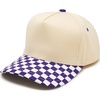Checker Print - Purple/Beige