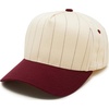 Pinstripe - Burgundy/Beige