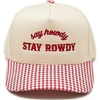 Say Howdy Stay Rowdy - Gingham Red & White/Beige