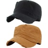 2 Pack: Distressed Black & Camel