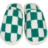 image:imageFunky Junque Womens Fuzzy House Slippers  Cozy Indoor Outdoor Fluffy Clog Christmas Slippers Soft Bedroom Shoes for WomenCheckered Sea Green