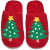 image:imageFunky Junque Womens Fuzzy House Slippers  Cozy Indoor Outdoor Fluffy Clog Christmas Slippers Soft Bedroom Shoes for WomenChristmas Tree Red