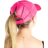 image:imageFunky Junque Womens Ponytail Hat  High amp Messy Bun Baseball Cap with 5Slit Design MoistureWicking Sports HatsHot Pink