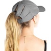image:imageFunky Junque Womens Ponytail Hat  High amp Messy Bun Baseball Cap with 5Slit Design MoistureWicking Sports HatsLight Grey