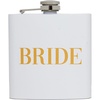 image:imageHidden Hip Flask  6 Pack 1 Bride White amp 5 Squad Black  Stainless steel hip flask with etched sayings for weddings bachelor parties bachelorette getaways amp celebrationsBride  Block Lettering White