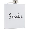image:imageHidden Hip Flask  6 Pack 1 Bride White amp 5 Squad Black  Stainless steel hip flask with etched sayings for weddings bachelor parties bachelorette getaways amp celebrationsBride White