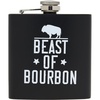 image:imageStainless Steel 6 Oz Hip Flask  Beast of Bourbon  Drinking flask with humorous inscription for weddings bachelor parties sporting events amp golf outingsBeast of Bourbon Black
