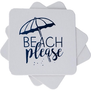 image:imageFunky Junque 12Pack Bulk Disposable Paper Bar Coasters for Drinks with Celebration Sayings 4x4 Inch Silver  Durable printed paper coasters with vibrant bachelorette designs for bridal showers weddings BBQs amp backyard parties12 Beach Please Navy