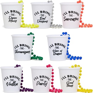 image:imageFunky Junque 8 Pack Bachelorette Shot Glass Necklaces with Sarcastic Sayings Beaded Party Favors for Girls Night out  8 Pack Sarcasm Bundle  Handsfree reusable shot glass necklaces for bachelorette parties bridal showers girls trips amp wedding weekends8 Pack Sarcasm Bundle