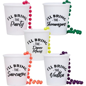 image:imageFunky Junque 8 Pack Bachelorette Shot Glass Necklaces with Sarcastic Sayings Beaded Party Favors for Girls Night out  8 Pack Sarcasm Bundle  Handsfree reusable shot glass necklaces for bachelorette parties bridal showers girls trips amp wedding weekends5 Pack  Club Pack