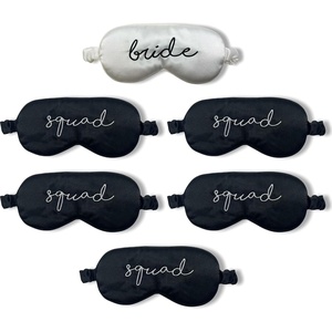 image:imageFunky Junque Adjustable Satin Bride Eye Mask SilkFilled UltraSoft Sleep Mask for Honeymoon Travel Meditation  Bride White  Soft satin sleep mask with adjustable strap for travel naps meditation flights amp restful sleep anywhere6 Pack Bride White  5 Squad Black