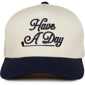 image:imageFunky Junque Adult Trucker Snapback Hat 2Tone Baseball Cap  5Panel Baseball Cap for Women and Men CottonPoly Blend Adjustable Fit Curved Brim Sun Protection for Golf Casual WearHave a Day  NavyBeige