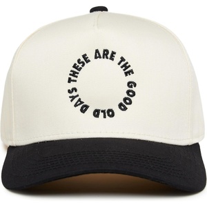 image:imageFunky Junque Adult Trucker Snapback Hat 2Tone Baseball Cap  5Panel Baseball Cap for Women and Men CottonPoly Blend Adjustable Fit Curved Brim Sun Protection for Golf Casual WearThese Are the Good Old Days  BlackBeige