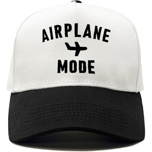 image:imageFunky Junque Adult Trucker Snapback Hat 2Tone Baseball Cap  5Panel Baseball Cap for Women and Men CottonPoly Blend Adjustable Fit Curved Brim Sun Protection for Golf Casual WearAirplane Mode  WhiteBlack