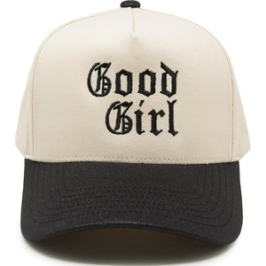 image:imageFunky Junque Adult Trucker Snapback Hat 2Tone Baseball Cap  5Panel Baseball Cap for Women and Men CottonPoly Blend Adjustable Fit Curved Brim Sun Protection for Golf Casual WearGood Girl  Glitter BlackBeige