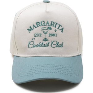 image:imageFunky Junque Adult Trucker Snapback Hat 2Tone Baseball Cap  5Panel Baseball Cap for Women and Men CottonPoly Blend Adjustable Fit Curved Brim Sun Protection for Golf Casual WearMargarita Cocktail Club  SageBeige
