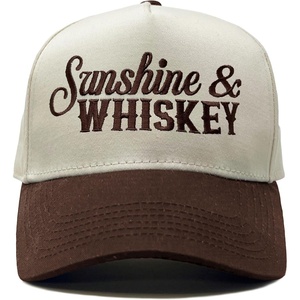 image:imageFunky Junque Adult Trucker Snapback Hat 2Tone Baseball Cap  5Panel Baseball Cap for Women and Men CottonPoly Blend Adjustable Fit Curved Brim Sun Protection for Golf Casual WearSunshine  Whiskey  BeigeBrown