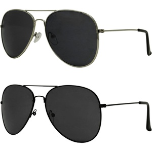 image:imageFunky Junque Aviator Sunglasses Classic Retro 80s Style Shades  Lightweight aviator sunglasses with durable frames for driving sports travel everyday wear amp bright sun2 Pack 1 BlackSmoke  1 SilverSmoke