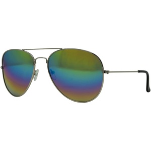image:imageFunky Junque Aviator Sunglasses Classic Retro 80s Style Shades  Lightweight aviator sunglasses with durable frames for driving sports travel everyday wear amp bright sunSilver FramesMuticolor Lenses