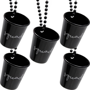 image:imageFunky Junque Beaded Shot Glass Necklaces  13 Pack Bride amp Squad  Reusable 2 oz shot glass necklaces for parties birthdays girls trips tailgates festivals amp celebrations5 Pack 5 Squad Black