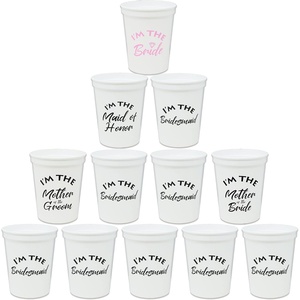 image:imageFunky Junque Bridal Bachelorette Party Cups  1 Wife of The Party 8 The Party12  Im the  Bridal Party Pack  Bride Side WhitePink