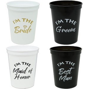 image:imageFunky Junque Bridal Bachelorette Party Cups  1 Wife of The Party 8 The Party4  Im the  Bride WhiteGold  Groom  Maid of Honor  Best Man Pack