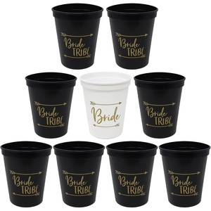 image:imageFunky Junque Bridal Bachelorette Party Cups  1 Wife of The Party 8 The Party9 Pack  1 Bride WhiteGold  8 Bride Tribe BlackGold