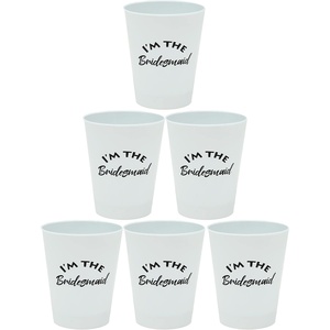 image:imageFunky Junque Bridal Party Shot Glass Set 4  Im the  Shatterproof reusable shot glasses for weddings bachelorette parties bridal showers birthdays amp celebrations6  Im the  Bridesmaid Pack